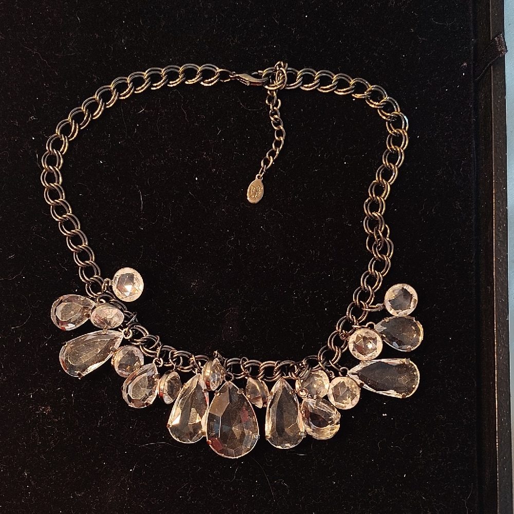 Silpada Silver Necklace with Clear Crystal Accents